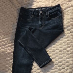 American Eagle Outfitters Women's Deep Blue Skinny Jeans